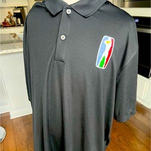 NWOT Nike Dri Fit Mens XL  NBA logo, Navy blue, collared breathable polo style